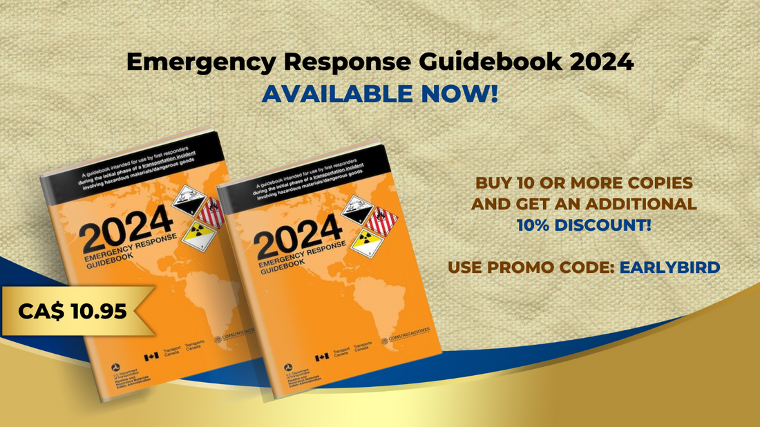 New Emergency Response Guidebook 2024 - Pocket Size, Softbound, 5 x 7