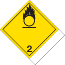 Hazard Class 2 Blank or Pre-printed Shipping Name & UN