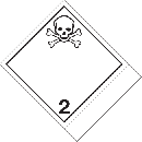 Hazard Class 2.3 Blank or Pre-printed w/ Name and