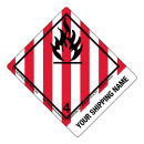 Hazard Class 4.1 Blank or Pre-printed w/ Name and