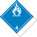 Hazard Class 4.3 Blank or Pre-printed w/ Name and