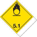 Hazard Class 5.1 Blank or Pre-printed w/ Name and