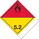 Hazard Class 5.2 Blank or Pre-printed w/ Name and