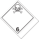 Hazard Class 6.1 Blank or Pre-printed w/ Name and