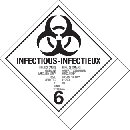 Hazard Class 6.2 Blank or Pre-printed w/ Name and