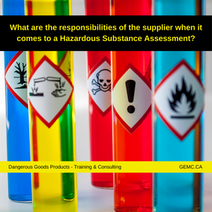 Supplier Responsibilities with A Hazardous Substance Assessment