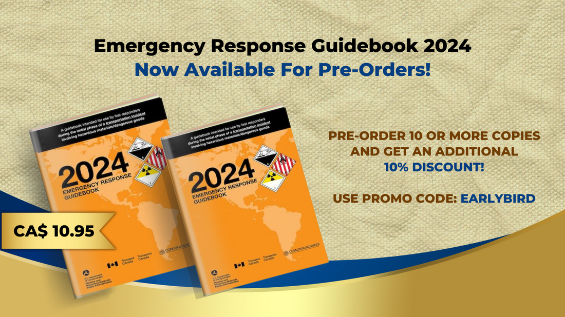 New Emergency Response Guidebook 2024 - Pocket Size, Softbound, 4" x 5-5/16"