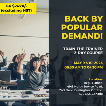 Train-The-Trainer Course (May 9 & 10, 2024)